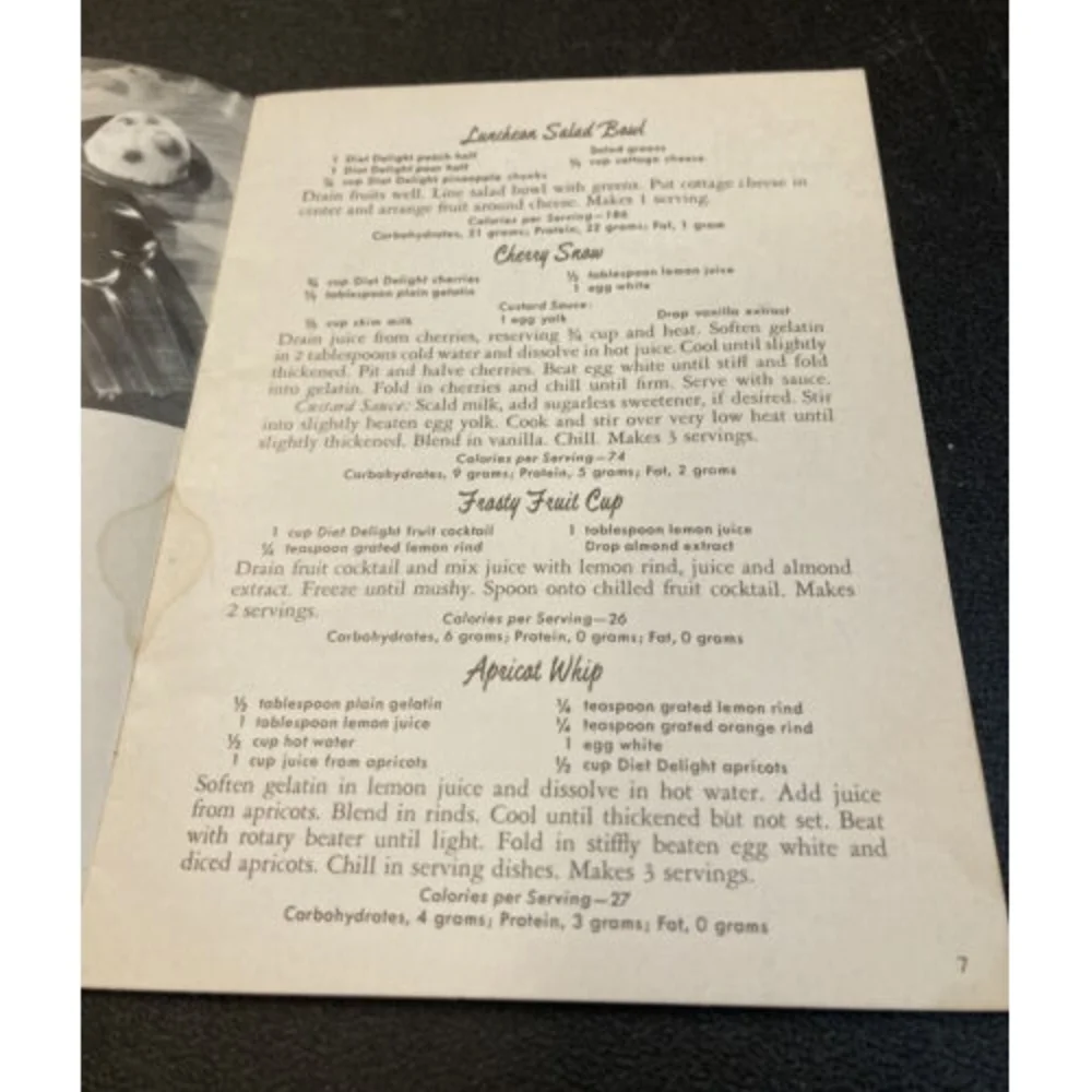 READ DESCRIP Richmond Chase Co‎ Diet Delight-fully Recipe Cookbook Canned Fruit
